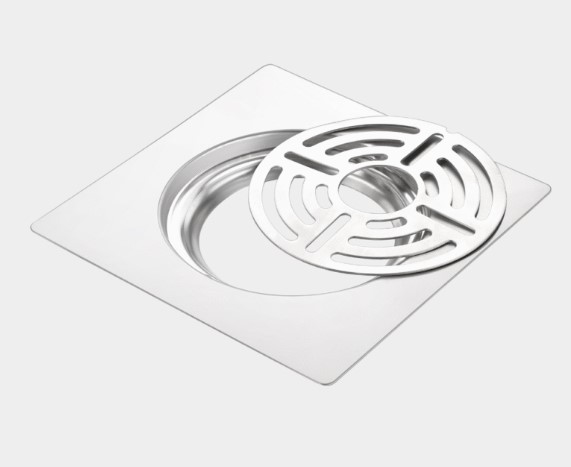 PR-142 Locking Square Floor Drain Stainless Steel Commercial Kitchen Heavy-Duty Secure Grate Tray Water Drainage Rack Restaurant Industrial Anti-Slip Rustproof Easy Clean Professional Grade Durable Key Lock Anti-Theft Corrosion Proof